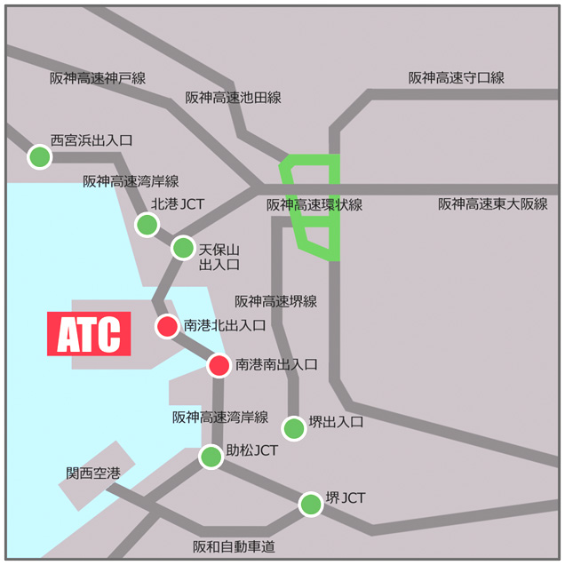 まいど大阪「秋の車音祭」会場までの地図